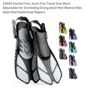 Black and Gray Snorkel Fins for Men